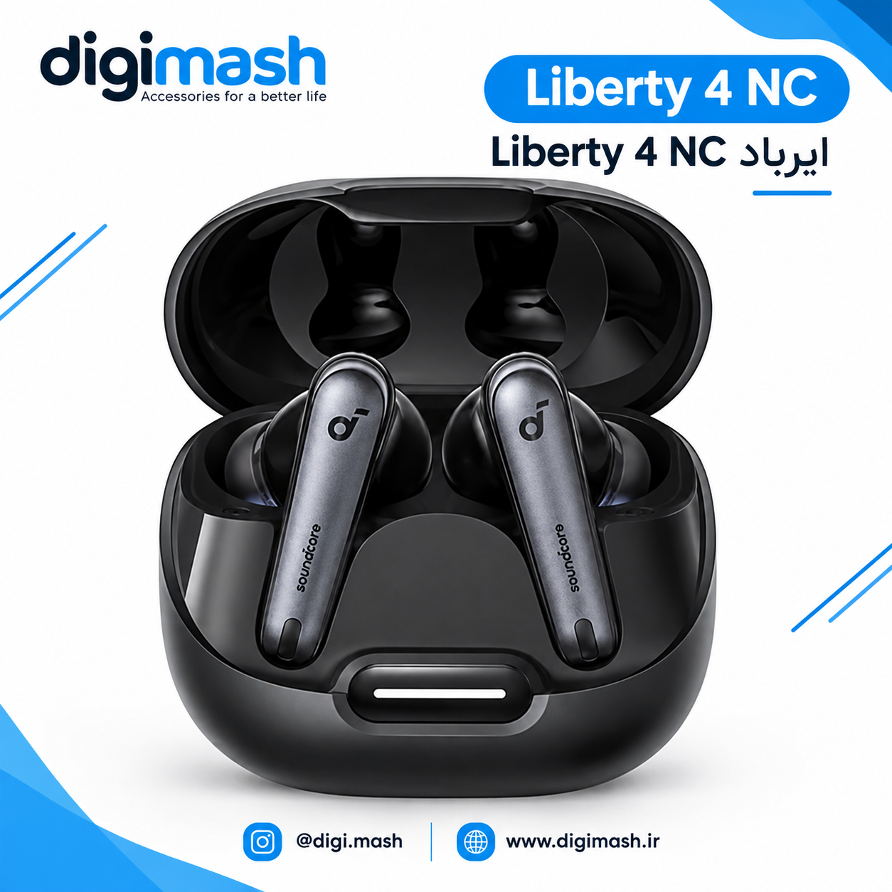 ایرپاد اورجینال  انکر Liberty 4 NC اورجینال | حذف نویز ۹۸.۵٪، LDAC، شارژدهی ۵۰ ساعته، گارانتی ۱۸ ماه
