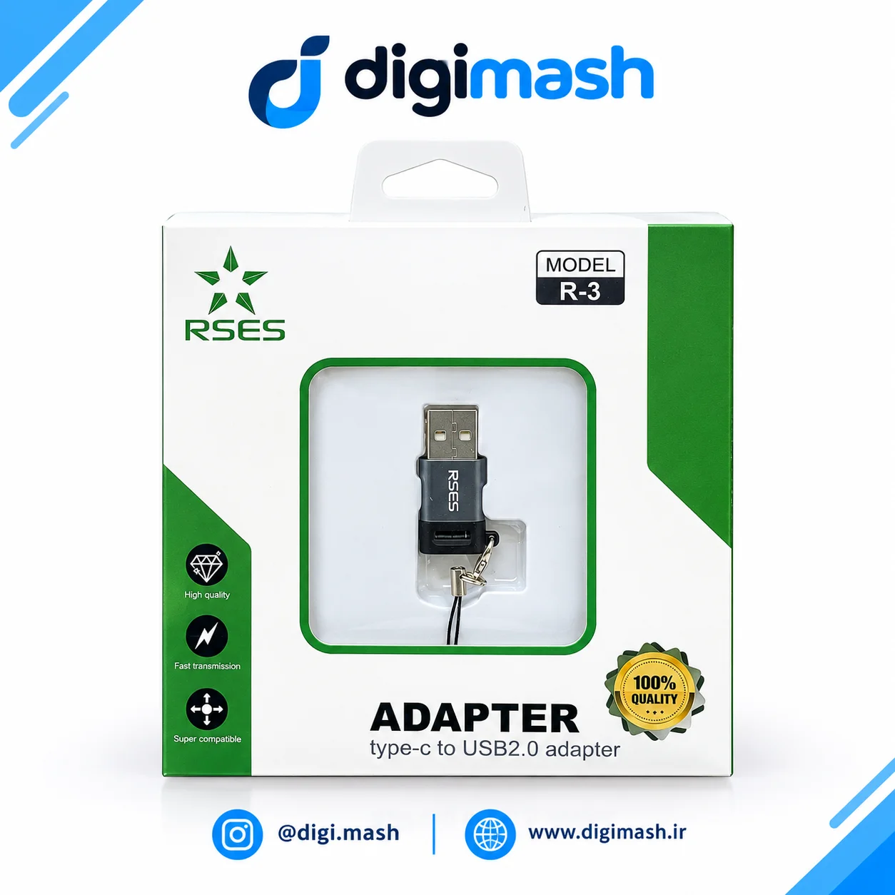 تبدیل TYPE C به USB (برند RSES)