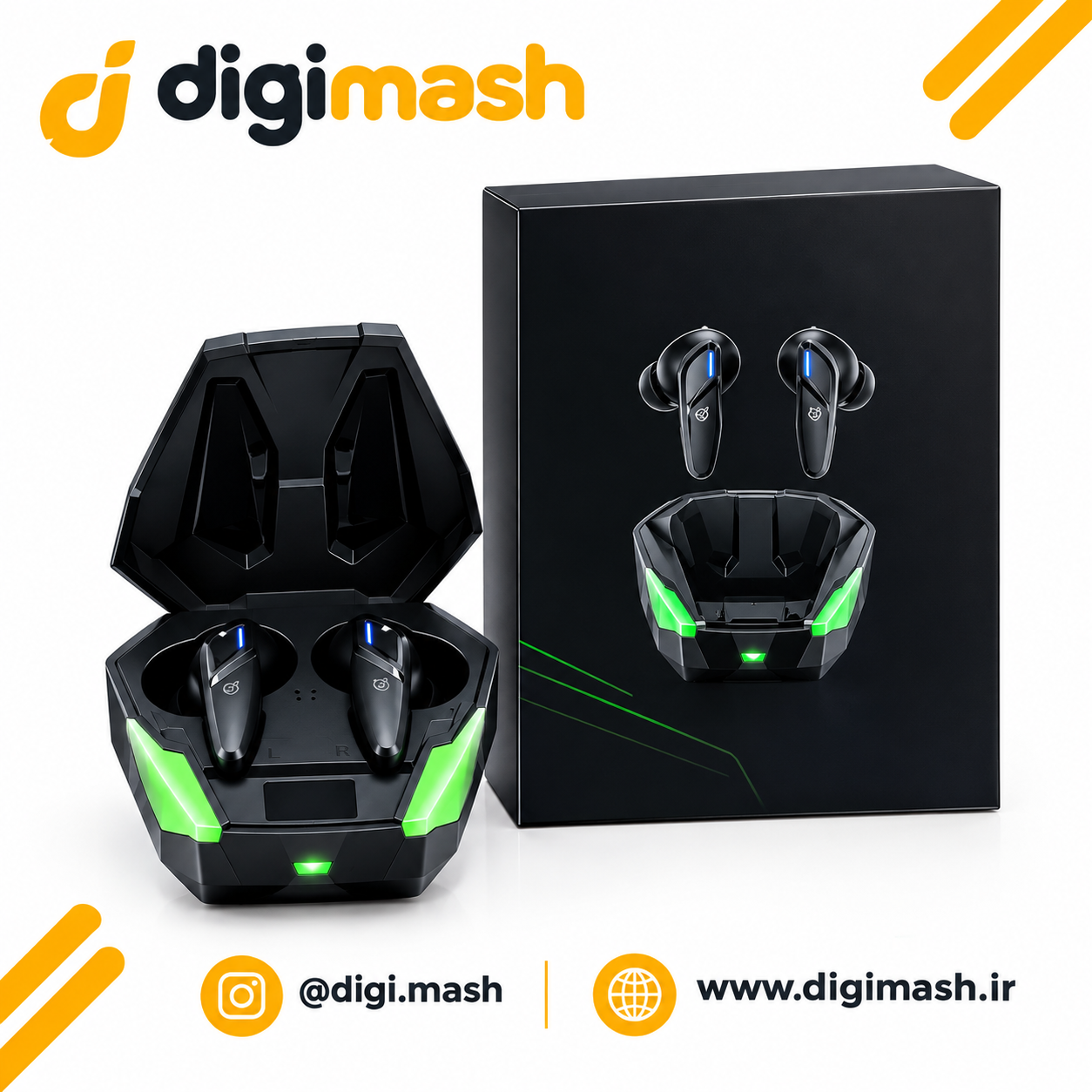 ایرپاد گیمینگ G88 | صدای فراگیر، نورپردازی RGB و اتصال کم‌تأخیر برای گیمرها