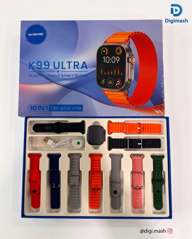 ساعت هوشمند K99 ULTRA با 10 بند متنوع