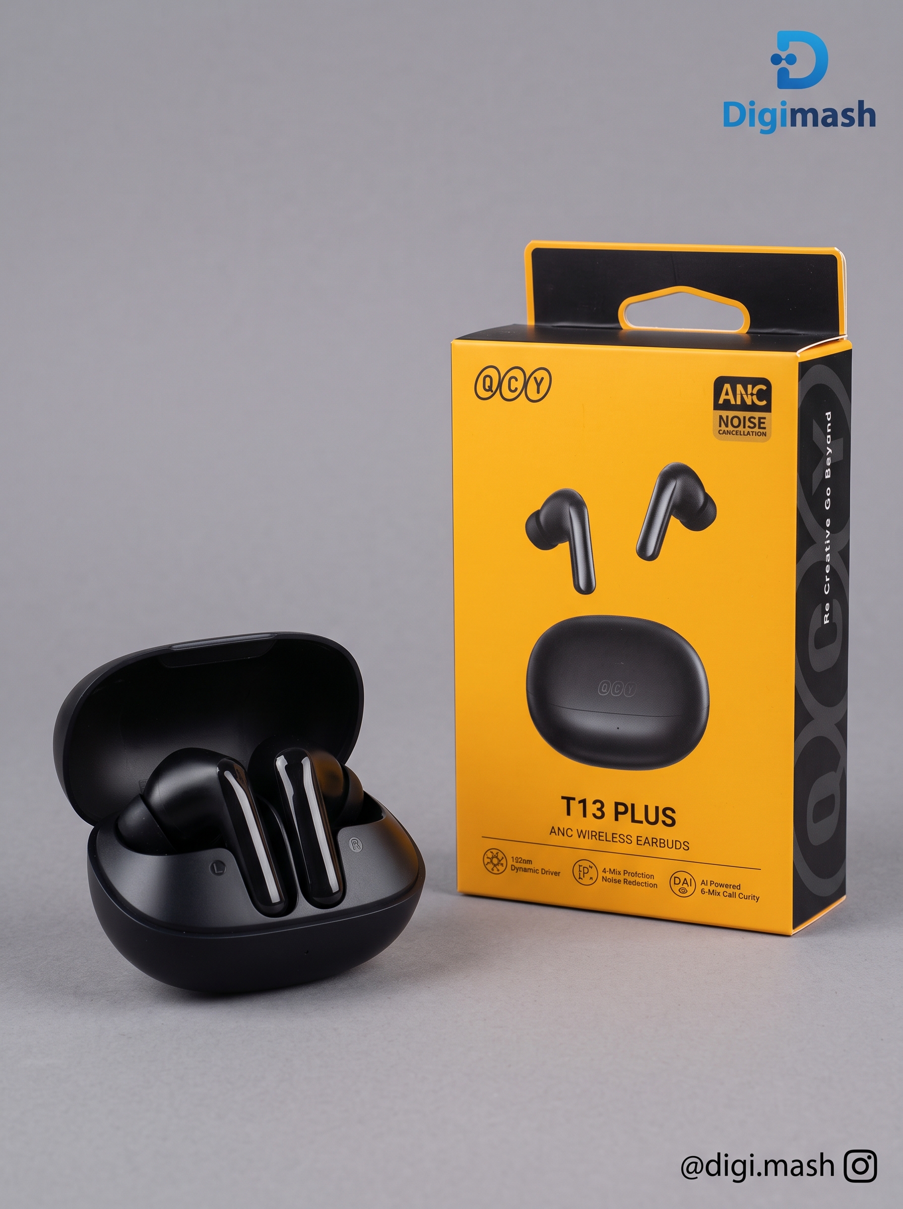 ایرپاد اورجینال QCY T13 Plus | حذف نویز ۵۰dB + بلوتوث ۶.۰ + باتری ۴۰ ساعته | خرید با ضمانت