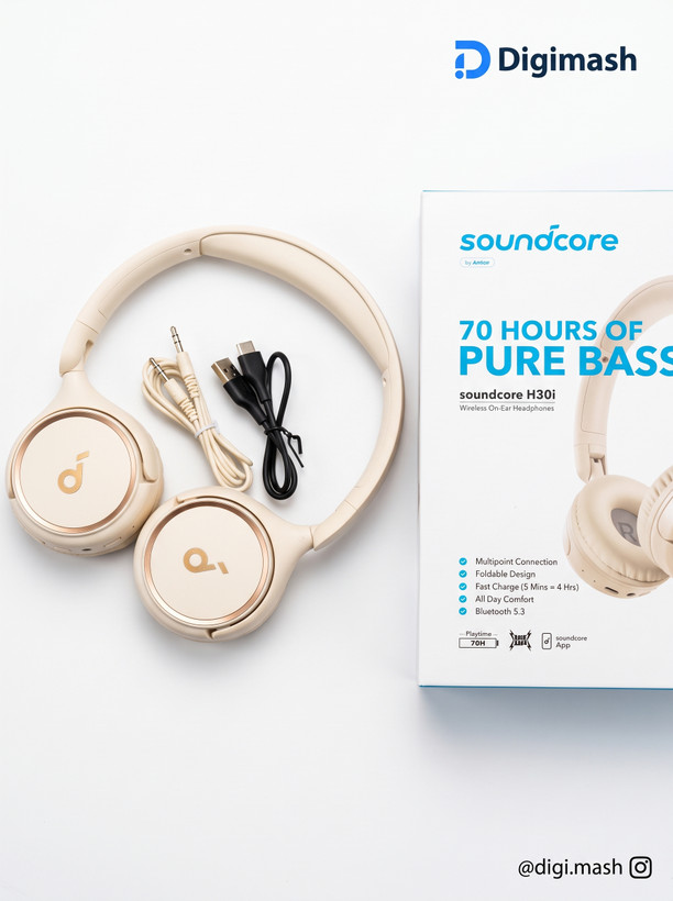 هدفون انکر Soundcore H30i | بیس قوی + باتری ۷۰ ساعته + طراحی تاشو | خرید با ضمانت
